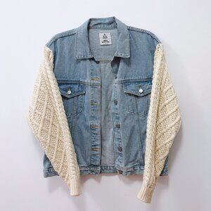 UNIF Blue and Cream Jean Jacket